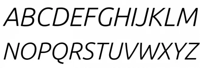 Ubuntu Light Italic Шрифта ВЕРХНИЙ