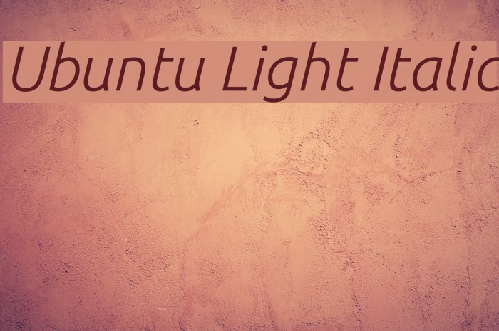 Ubuntu Light Italic Font examples