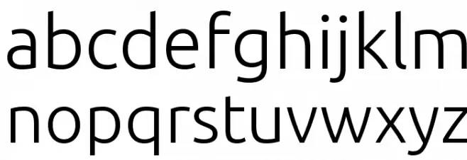 Ubuntu Light 字体 小写