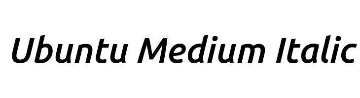 Ubuntu Medium Italic Font
