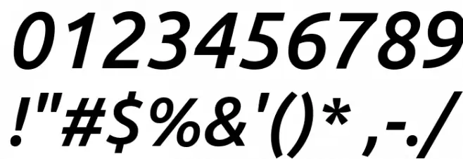 Ubuntu Medium Italic Font OTHER CHARS