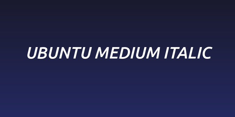 Ubuntu Medium Italic Social Header