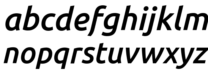 Ubuntu Medium Italic Font LOWERCASE