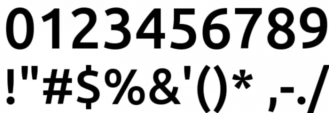Ubuntu Medium Font OTHER CHARS