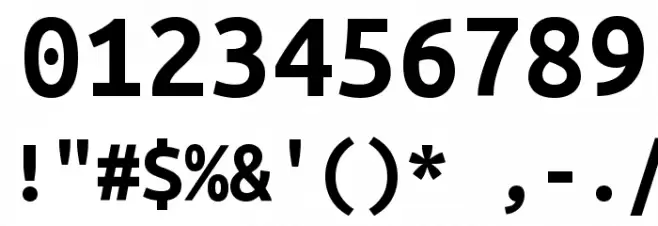 Ubuntu Mono Bold Font OTHER CHARS