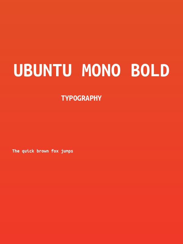 Ubuntu Mono Bold Poster