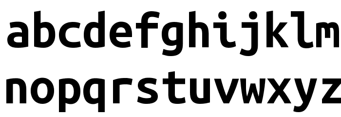 Ubuntu Mono Bold Font LOWERCASE