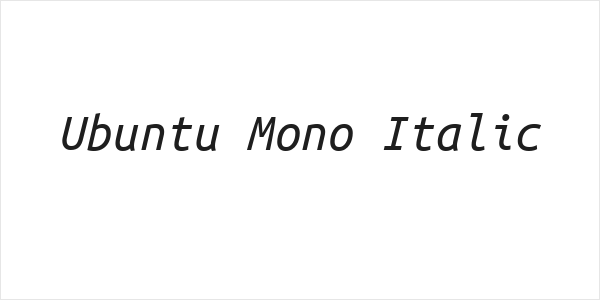Ubuntu Mono Italic Logo