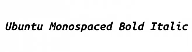 Ubuntu Monospaced Bold Italic  Скачать бесплатные шрифты