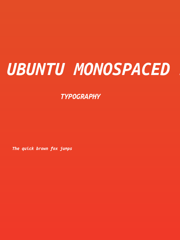 Ubuntu Monospaced Bold Italic Poster