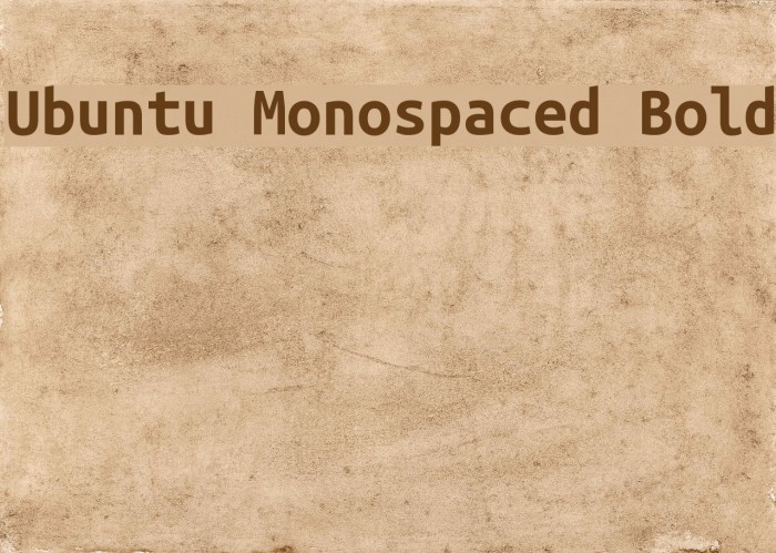 Ubuntu Monospaced Bold Font examples