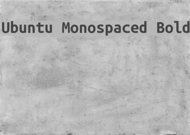 Ubuntu Monospaced Bold Font examples