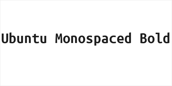 Ubuntu Monospaced Bold Logo