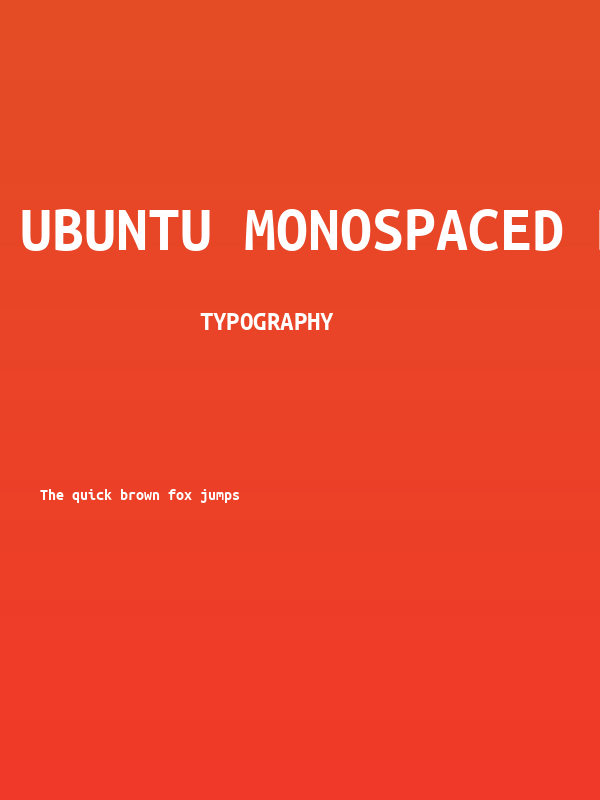 Ubuntu Monospaced Bold Poster