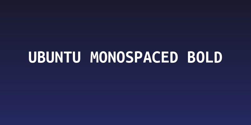 Ubuntu Monospaced Bold Social Header