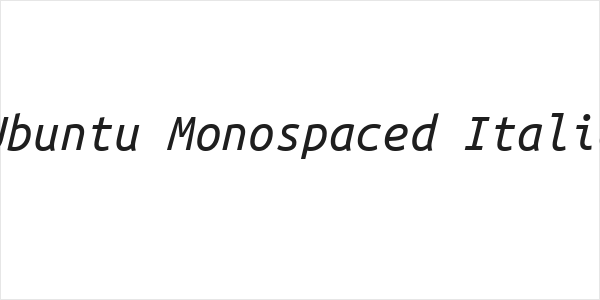 Ubuntu Monospaced Italic Logo