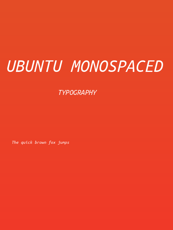 Ubuntu Monospaced Italic Poster