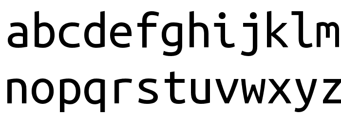 Ubuntu Monospaced Font LOWERCASE