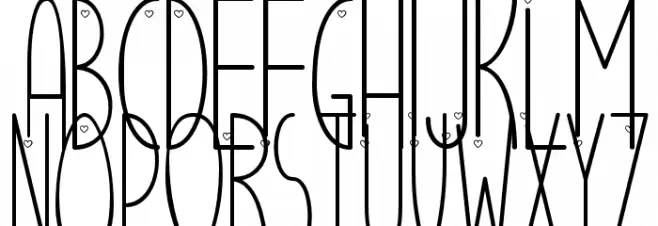 Ubur Ubur with Love alternatif1 Fonte MAIÚSCULAS