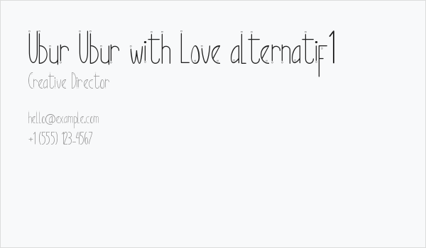 Ubur Ubur with Love alternatif1 Business Card