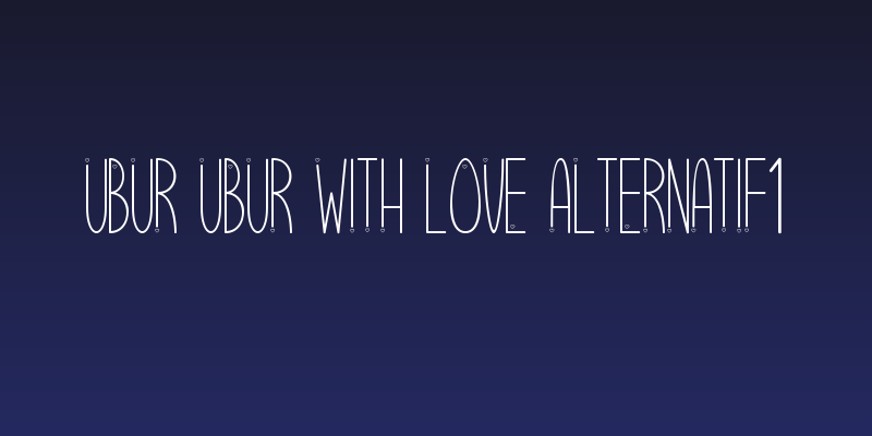 Ubur Ubur with Love alternatif1 Social Header