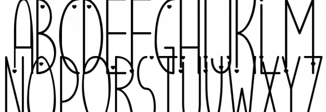Ubur Ubur with Love alternatif2 Fonte MAIÚSCULAS