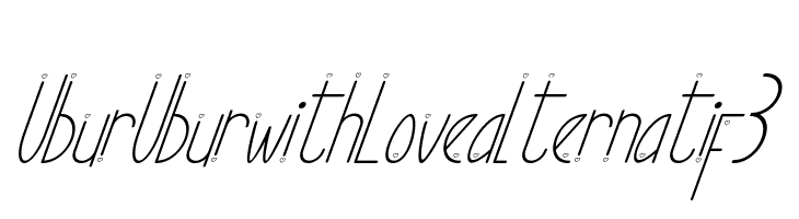 Ubur Ubur with Love alternatif3  免费字体下载