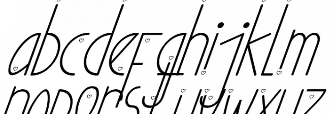 Ubur Ubur with Love alternatif3 Schriftart Kleinbuchstaben