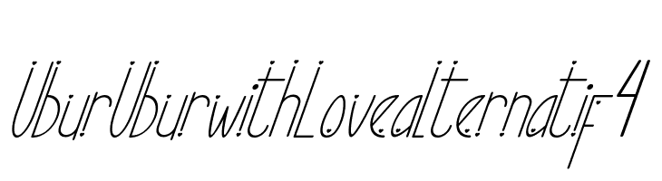 Ubur Ubur with Love alternatif4  免费字体下载
