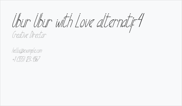 Ubur Ubur with Love alternatif4 Business Card