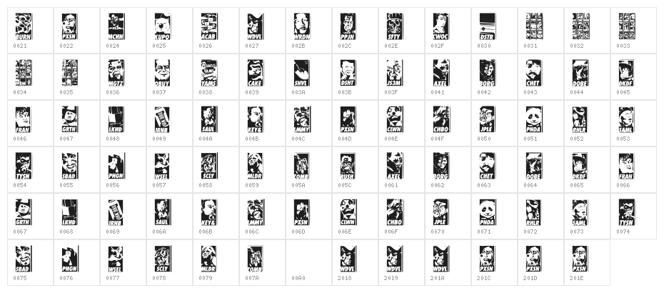 Ubuy Iconic Regular Character Map