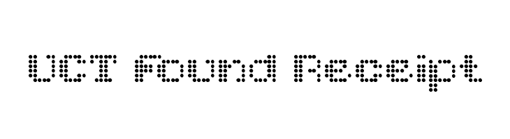 UCT Found Receipt Font
