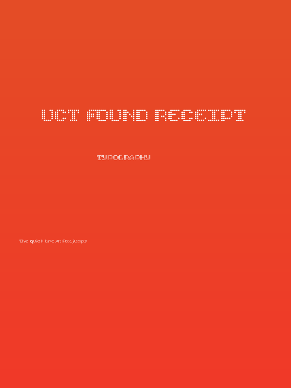 UCT Found Receipt Poster