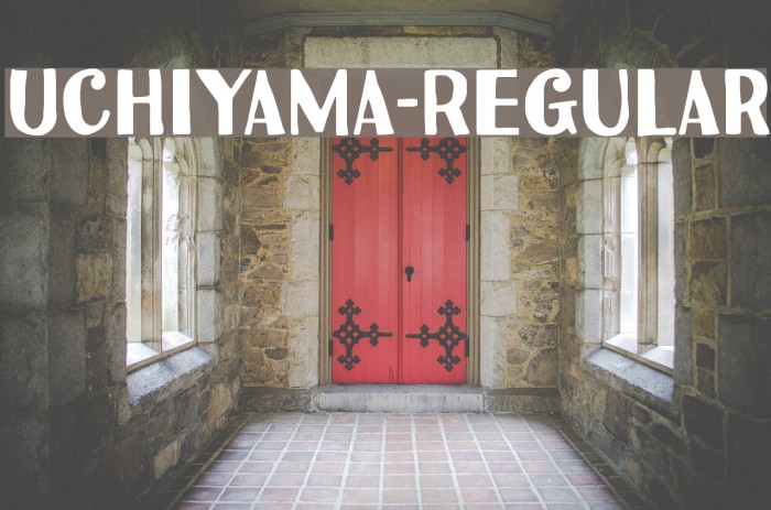 Uchiyama-Regular Font examples