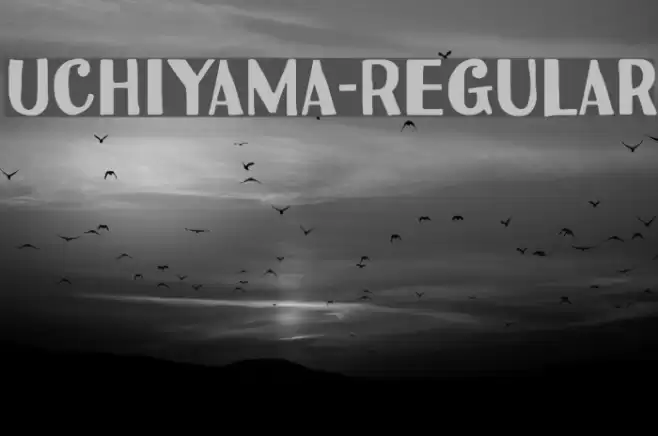 Uchiyama-Regular Font examples