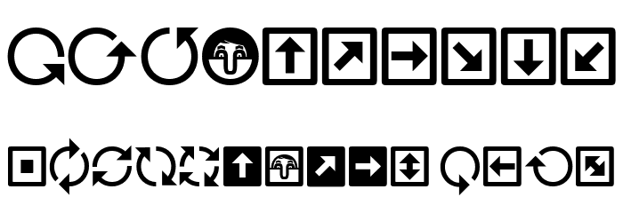 Uchrony Arrows Bold Font OTHER CHARS