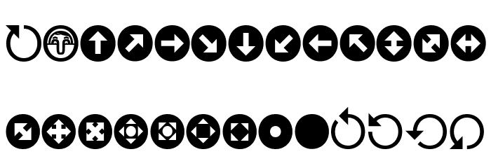 Uchrony Arrows Bold Font LOWERCASE