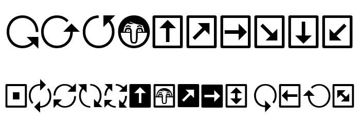 Uchrony Arrows Regular Font OTHER CHARS