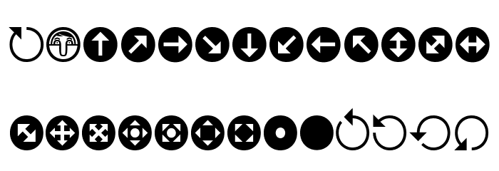 Uchrony Arrows Regular Font LOWERCASE