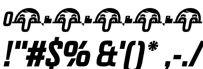 Uchrony Bold Italic Font OTHER CHARS