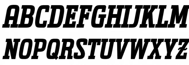 Uchrony Bold Italic 字体 大写