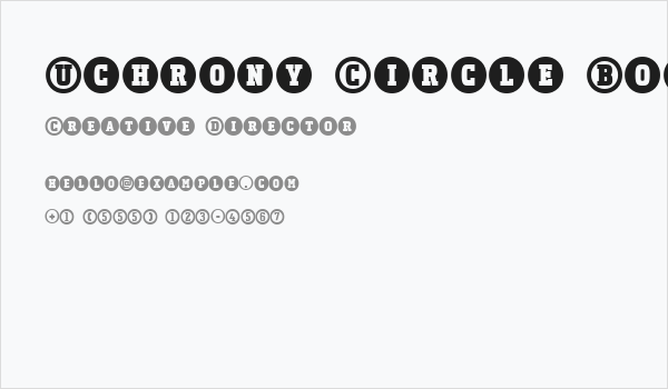 Uchrony Circle Bold Business Card