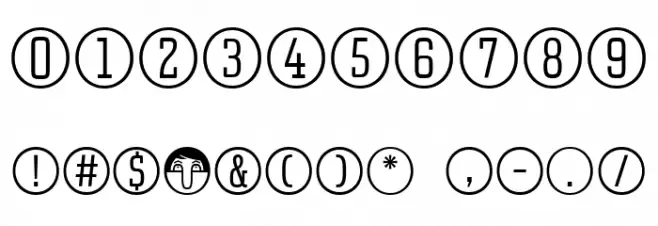 Uchrony Circle Light Font OTHER CHARS