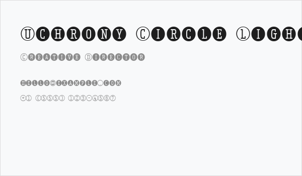 Uchrony Circle Light Business Card