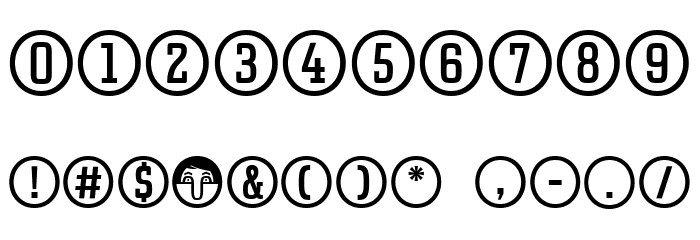 Uchrony Circle Regular Font OTHER CHARS