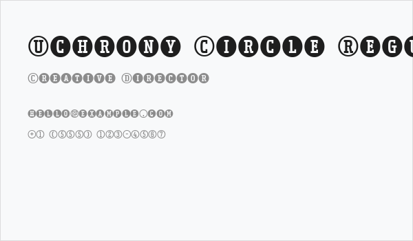Uchrony Circle Regular Business Card