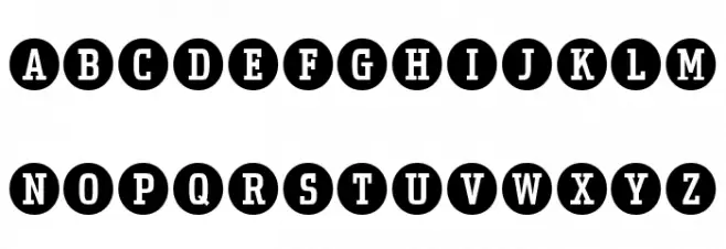 Uchrony Circle Regular Font LOWERCASE