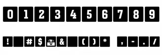 Uchrony Cube Bold Font OTHER CHARS