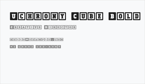 Uchrony Cube Bold Business Card