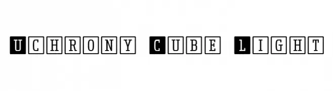 Uchrony Cube Light  フリーフォントのダウンロード